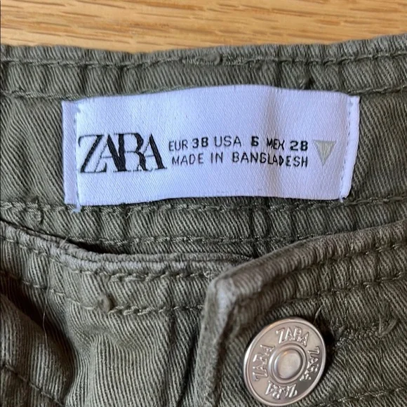 Zara Green Cargo Pants - Picture 2 of 8